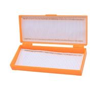 Genérico Caja de Almacenamiento Tapa Abatible Plástico Blanco para 50 y Ranuras Numeradas para Protección y Seguridad Color Color