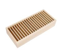 Genérico Caja de Almacenamiento y 20 Compartimentos Diseño Desmontable de Madera Amarilla Organizador Creativo para Diademas para Guardar Tocados Hogar