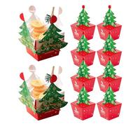 Generico Cajas de regalo de Navidad, paquete de 10 unidades | Cajas de regalo 3D para árbol de Navidad - Bolsas Cestas Decoraciones para San Cumpleaños Pascua Snack