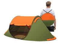 Genérico Camping Tent - Color-Blocked Tent with Four Doors and Four | Pop-Up Camping Net for 3-4 People | Easy-To-Set-Up Automatic Family Travel Tents for Beaches, Outdoor Activities, Travel, Hiking
