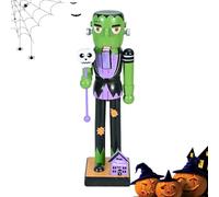 Generico Cascanueces De Madera De Halloween | Estatuas De Cascanueces Para Resonancia De | Figuras De Halloween De Madera Decoraciones De Vacaciones | Halween Nutcrackers Soldados Para La Pantalla