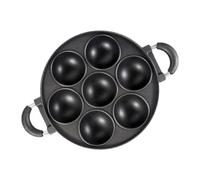 Genérico Cast Iron Galletas Pan, 7 Cup Large Muffin Pan, Round Non Stick