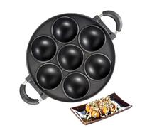 Genérico Cast Iron Pan, Seven Cup Large Muffin Pan, Round Non-Stick Baking