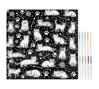 Genérico Cat Dog Throw - Washable Funny Cartoon Doodle Blanket, Soft Fleece Couch Wrap, Novelty Bed Cover | Lightweight Living Room Bedroom Sofa Chair Office Farmhouse Hotel Dorm Birthday Party