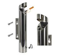 Genérico Cenicero de Acero Inoxidable para Exteriores - Cenicero metálico de Pared, con candado para Colillas de Cigarrillos, Ideal para Fumadores en Interiores y Exteriores (Plateado, (Poste para fu