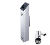 Genérico Cenicero de Acero Inoxidable para Exteriores - Cenicero metálico de Pared, con candado para Colillas de Cigarrillos, Ideal para Fumadores en Interiores y Exteriores (A, (Poste para Fumadores