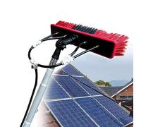 Genérico Cepillo para Limpiar Cristales, Kit de pértiga telescópica para Suministro de Agua doméstico, Cepillo Giratorio para Paneles solares, pértiga telescópica de 9 m con Cepillo de Agua para Limp