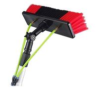 Genérico Cepillo para Limpiar Cristales, Kit de pértiga telescópica para Suministro de Agua doméstico, Cepillo Giratorio para Paneles solares, Varilla de Limpieza para Paneles solares con Cepillo y r