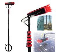 Genérico Cepillo para Limpiar Cristales Kit de Poste telescópico para Suministro de Agua doméstico Cepillo Giratorio para Paneles solares, Cepillo de Limpieza, Cepillo para Limpiar Ventanas, Equipo d