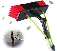 Genérico Cepillo para Limpiar Cristales, Kit de Poste telescópico para Suministro de Agua doméstico, Cepillo Giratorio para Paneles solares, Limpieza de Paneles solares y fotovoltaicos, Limpieza de v