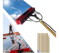 Genérico Cepillo para Limpiar Cristales, Kit de Poste telescópico para Suministro de Agua doméstico, Cepillo Giratorio para Paneles solares, Cepillo Profesional telescópico de 12 m para Limpiar Venta