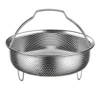 Generico Cesta para vapor con mango termorresistente, cesta metálica | Accesorio para ollas con filtro metálico para huevos, carnes, dulces, pasta