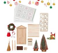 Genérico Christmas Figurines | 15pcs Mini Holiday Furniture Landscape Kit