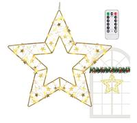 Genérico Christmas Light - Led String Lights, 22,44 x 11,42 in Copper Wire for Long Lasting, Star Timer Controlled Led Lights, Holiday Light Set with Star Design, Festive Lighting for Home Living Room