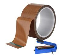 Genérico Cinta Térmica - Envoltura Adhesiva Antiadherente,Cinta De Vidrio Ancha Para Máquina Vacío,Para selladora de impulso al vacío y sublimación en madera, muebles y