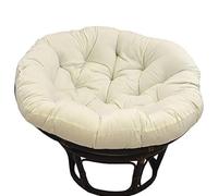 Genérico Cojín De Silla Papasan para Exterior, Cojín De Silla Colgante Impermeable Cojín De Asiento Redondo, Cómodo Cojín De Silla con Cojín De Asiento Extraíble, Silla De Jardín,Cream,170cm
