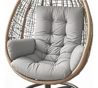 Genérico Cojín para Silla Colgante, Cojín para Jardín, Cojín para Mecedora, Almohadilla para Columpio Colgante De Interior, Cesta Colgante, Grueso Mecedora Lavable para Exterior,Light Gray