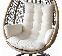 Genérico Cojín para Silla Colgante De Exterior, Cojín De Jardín,Cojín Lavable para Mecedora, Cojín para Columpio Colgante, Engrosado Cojín para Asiento De Cesta Colgante,Blanca
