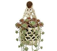 Generico Colgador de plantas de interior macramé boho | Para flores de interior y cesta para macetas, para casa, salón, cocina, entrada, puerta, oficina, dormitorio, granja