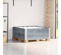 Genérico Collares de palets 2 uds Madera Maciza de Pino Gris 100x100 cm,Economía e Industria,Manipulación de Materiales,Plataformas de Carga y palés,20 kg-4010291
