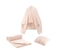 Generico Combo manta y cojín suave cálido abrigo poncho convertible | Viaje Todo En Versátil Cómodo Cómodo Cálido Suave Chal Manta Cojín Para Viaje Avión
