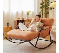 Genérico Cómoda Mecedora con Cojines y reposabrazos: Asiento Transpirable para Interiores y Exteriores, Ideal para Dormitorio, jardín, Patio, Camping y relajación.