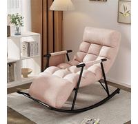 Genérico Cómoda Mecedora Moderna para habitación Infantil, Ideal para salón y Dormitorio: Tejido técnico Transpirable, Respaldo y reposabrazos Ajustables y Bolsillo Lateral. Tumbona rel