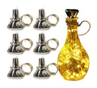 Generico Compact Solar Wine Bottle Lights, 6x Fairy String Lights, 2.17x1.77 Inches Waterproof Outdoor Decor, Wedding Garden Bar Tabletop Pathway and Christmas Lighting
