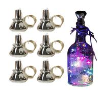 Generico Compact Solar Wine Bottle Lights, 6x Fairy String Lights, 2.17x1.77 Inches Waterproof Outdoor Decor, Wedding Garden Bar Tabletop Pathway and Christmas Lighting