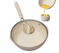 Genérico Cooking Skillet Nonstick, Cookware Frying Pan, 46 x 26 x 8 cm, 18,11 X10.24 X3.15 pulgadas Healthy Ceramic Coating, Versátil -Safe Design, 1 pieza para Home Dorm Outdoor Everyday Meals