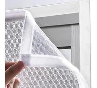 Genérico Cortina Aislante Térmico,Película de Ventana de Ventana para Invierno,Kit de Sellado de Ventana Translúcida para Evitar la Condensación en Inviernos,Prueba de Viento y Polvo (80x160cm)