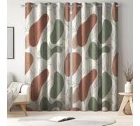 Genérico Cortinas opacas estampadas bohemias, aislantes botánicos, hojas de bloque de color con ojales, para dormitorio y sala de estar, 117 x 137 cm, 2 paneles