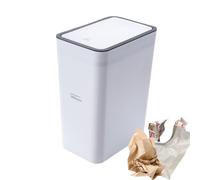 Genérico Covered Bathroom Trash Can - Bathroom Trash Can With Lid | Covered Wastebasket With Press Type Lid, Dog Proof Litter Wastebasket - For Bedroom, RV, Kitchen, Craft Room