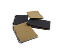 Genérico Cuaderno Espiral Vintage Tamaño A5 de Papel Kraft Ligero Páginas Perforadas para Dibujo y Escritura, Adecuado para Estudiantes y Oficina