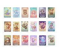 Genérico Daily Affirmation Cards | 3.5In 18 Pieces Encouragement Quote Deck Animal Pattern Motivational Paper Cards | Mom Dad Sister Daughter Coworker Friends Family