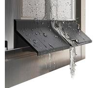 Genérico Deflectores de Lluvia de Goma para Ventanas, Protectores de Goteo de Goma Flexibles para Puertas Exteriores, bloqueadores de Agua para Ventanas, burlete Negro Autoadhesivo - 3 Metros de Bord