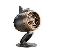Genérico Desk Airplane Fan - Engine Circulator, Five Velocity Internal Battery, Cordless Type C Powered | Multi Setting Cell Pack Innovative Compact Device for Cooling Hot Cubicles