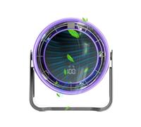 Genérico Desk Fan, Quiet Air Circulator Recargable, 100 Speed Digital Display, Portable Silent Cooling USB Powered Sturdy Fan For Bedroom, Kitchen, Home, Outdoor, Travel, Camping