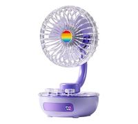 Genérico Desk Fan - Small Quiet Cooling Air Circulator For Office Bedroom | Brushless Motor With Adjustable Speed Control, Compact Tabletop Ventilation Device For Home Study Work Travel Use