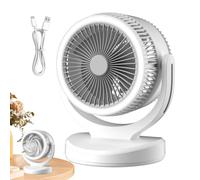 Genérico Desk Fan - USB Rechargeable | 2400mAh 3-Speed Air Circulator