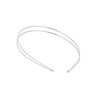 Genérico Diadema Decorativa para Niña 4 Piezas, Base de Tiara Doble Capa Metálica en Plata Gruesa, Accesorio Retro para Tocado de Fiesta y Corte de Pelo