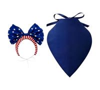 Genérico Disfraces Patrióticos de Ganso,Patriótico Rojo Azul | Kit Bandana y Diadema para Estatua Ganso 43 y 58 cm,En Jardín, Patio, Césped, Terraza, y