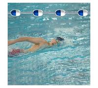 Genérico Divisores de carriles de Piscina Línea Flotante Divisor de Seguridad para Piscinas Cuerda boya Escalera de Piscina portátil, Líneas de carriles de Piscina, Cuer