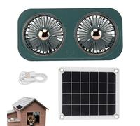 Genérico Dog House Fan - Solar Panel Powered Air Extractor, Waterproof Exhaust Cooling Fan, High Efficiency Heat Reduction System, Easy Install Ventilation Kit | Pet Shelter, Shed, Farmhouse, RV