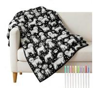 Genérico Doodle Blanket - 57x47 Inch Funny Cat Dog Washable Throw, Cartoon Fleece Blanket, Soft Couch Cover | Lightweight Bed Sofa Wrap For Living Room Bedroom Chair Office Farmhouse Hotel Dorm