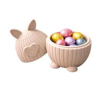 Generico Easter Bunny Candy Dish-Cute 3D Printed Rabbit Storage Box, Modern Geometric Holiday Decor, Wrapped Candy & Nut Display, Desktop Spring Ornament, Small Seasonal Trinket Bowl | for Home