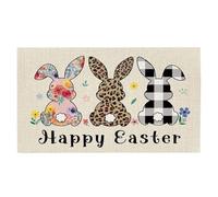 Genérico Easter Doormat - Polyester 60x1x40cm | Absorbent Happy Easter Welcome Mat, Non-Slip Spring Farmhouse Rug | Easters Entrance Mat For Front Door, Outside Entry Home Decor