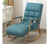Genérico Elegante sillón Mecedora Ajustable de Color Verde para Interiores - Sillón reclinable de Gravedad Cero con Bolsillo Lateral para Sala de Estar y Dormitorio - Máxima Comodidad y Soporte con e