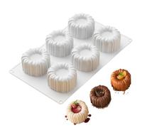 Genérico Ergonomic Mousse Mold, 6-Cavity French Style, Lace Mooncake Moulds | Silicone Chocolate Molds, for Bakers Parents, Hobbyists Beginners Professionals, Party Home Apartment, Kitchen School