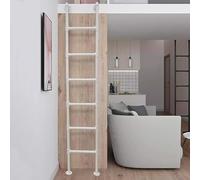 Genérico Escalera Blanca de pie para litera Tipo Loft para Loft de casa, Escalera de Entrada y Salida de Altura de 3.3 pies a 10 pies, Escalera de Salida de Pozo de Ventana de sótano, escal